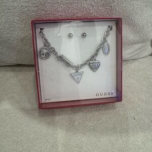 GUESS Silver Charm Bracelet Set